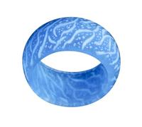 MUCKLILY Bague Veilleuse Fluorescente en Résine pour Femme, Style Magique Forêt, Taille 9, Couleur Bleu Clair, Anneau Léger et Solide pour Fêtes et Voyages