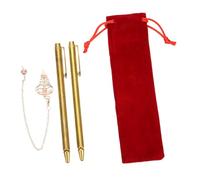 MUCKLILY Baguettes De Sourcier Laiton Pendule De Détection Outil De Localisation Portable Règle Du Dragon Pour Feng Shui