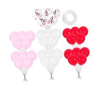 MUCKLILY Ballons en Latex pour Mariage et Saint-Valentin Kit 80 Pièces Rouge Rose Blanc et Rose Pailleté Décoration Fête Romantique Accessoires pour Photobooth et Arrière-Plan