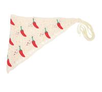 MUCKLILY Bandana pour Cheveux Au Crochet Motif Piment, Bandeau Décoratif pour Femme, Foulard Triangulaire en Coton Doux, Accessoire Estival Léger pour Camping Et Plage, Taille Unique