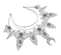 MUCKLILY Bandeau De Fête Multifonction En Métal Décoratif, Taille Unique, Couronne Baroque à Strass, Serrage-tête Pour Soirées Dansantes Et Banquets