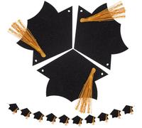 MUCKLILY Bannière de Remise des Diplômes, Bannière de Félicitations aux Diplômés, Papier Noir, Décoration de Fête, Fond Photo, Accessoires Photo pour Soirée de Remise des Diplômes