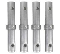 MUCKLILY Barres de Liaison Galvanisées 34 MM Épaisses, Lot de 4 Connecteurs pour Échafaudage à Poteaux, Charnières Robustes à Souder, Accessoires pour Chantier Mobile