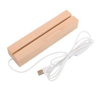 MUCKLILY Base LED Rectangulaire en Bois 180 MM Éclairage USB Chaud Socle Lumineux pour Présentoir à Cristaux et Art du Verre Support D’Exposition LED Décoratif pour Usage Intérieur