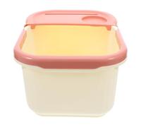 MUCKLILY Bassine pour pieds Petite Taille en Plastique Blanc Laiteux Bain de Pieds Chauffant Maintien de Chaleur Massage D’Acupuncture pour Circulation Sanguine Spa Pédicure Détente à