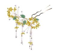 MUCKLILY Bâtons à Cheveux Chinois Vintage Épingle à Cheveux à Pompon Fleur Accessoires 1 Pièce Coiffure pour Fêtes et Usage