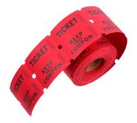 MUCKLILY Billets de Tombola Rouges en Papier, Lot Double pour Événements | Tirage Rapide, Usage Polyvalent, pour Organisateurs et Bénévoles, Entrées et Talons D'admission