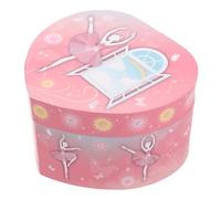 MUCKLILY Boîte à Bijoux Musicale Ballerine Rotative de Cœur Petite Boîte à Bijoux pour Filles de Ballet avec Grosse Capacité de Rangement Présent pour Noël et Anniversaire