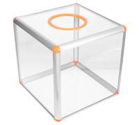 MUCKLILY Boîte à Loterie Transparente 25x25 Cm en Matériau Rigide Multifonction pour Tirage Sort, Réunion D’Entreprise et Événements, Urne de Tombola Portable et Vide, Caisse Carrée