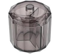 MUCKLILY Boîte de Rangement Acrylique Noire Transparente 3 Compartiments 8,9 X 8,6 Cm pour Outils D’extension de Cils et Accessoires de Maquillage, Support Organisé pour Salle de Bain