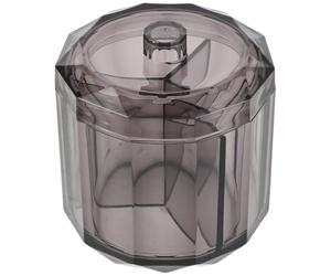 MUCKLILY Boîte de Rangement Acrylique Noire Transparente 3 Compartiments 8,9 X 8,6 Cm pour Outils D’extension de Cils et Accessoires de Maquillage, Support Organisé pour Salle de Bain