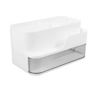 MUCKLILY Boîte de Rangement de Bureau Multifonction à Tiroirs Petite Boîte de Rangement pour Cosmétiques Compartiments Organisateurs Couleur Ivoire pour Bureau Chambre ou Résidence