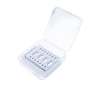 MUCKLILY Boîte de Rangement Manucure Blanche pour Embouts de Ponçage Support Stable Anti-poussière et Organiseur Professionnel et Familial pour Accessoires de Polissage Ongulaire