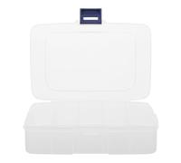 MUCKLILY Boîte de Rangement pour Lames de Scie 5 Compartiments Plastique Transparent Format Rectangulaire Boîte Portable pour Pièces Détachées Atelier et Organisation D’Outils