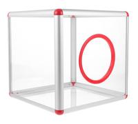 MUCKLILY Boîte de Tombola Transparente en Acrylique 25 Cm, Boîte à Billets Cubique pour Loterie et Collecte de Dons, Urne Multifonction pour Événements et Fêtes, 1 Pièce