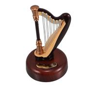 MUCKLILY Boîte Harpe à Doigts Instruments de Harpe Modèles d'instruments de Musique Miniatures Ornements d'instruments de Musique Harpe Petite Harpe Plastique Brown