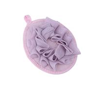 MUCKLILY Boules de Bain en Filet à Lot de 6 Éponge de Bain Colorée pour Détente et Nettoyage Matériau Solide Violet Vert Jaune Clair