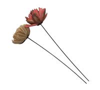 MUCKLILY Bouquet de Fleurs Séchées Naturelles 2 Pièces Décoration D’Intérieur Écologique DIY Mini Fleurs Artisanales Rose Pâle et Beige Accessoires pour et Mariage