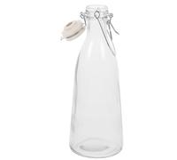 MUCKLILY Bouteille D'assaisonnement en Verre 1000ml avec Bouchon à Boucle, Récipient Étanche pour Jus, Adaptée Cuisine Maison et Voyages