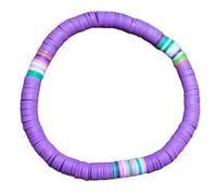 MUCKLILY Bracelet Bohème en Pâte Polymère pour Couple, Corde à Main Douce Pourpre, Étanche Odeur, Accessoire Élégant pour Bracelets D'amitié