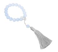 MUCKLILY Bracelet Chapelet Perles de Verre Délicates Ornement Compact pour Prière et Décoration Accessoire Adapté Suspension et Cadeau Communion Catholique