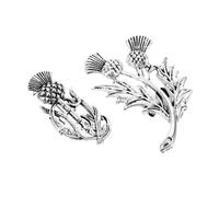 MUCKLILY Broche Chardon Vintage 2Pcs Accessoire en Épingles à Vêtements Élégantes Anniversaire Femme Design Unique et Aesthetic