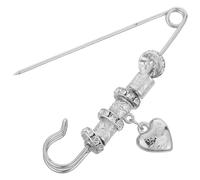 MUCKLILY Broche Cœur Rétro Décoration Foulard Épingle Cardigan Accessoire Cape Mode Chic