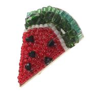 MUCKLILY Broche Pastèque Cristal Décorative pour Femme, Épingle à Col Légère et Colorée, Accessoire Fruité Estival pour Cardigan, Châle et Paquet, Broche à Robe, Épinglette Chinoise