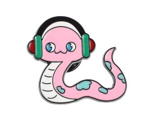 MUCKLILY Broche Serpent Année du Zodiaque en Alliage de Zinc Rose Vintage | Accessoire Polyvalent, Style Commémoratif, pour Banquet, Célébrations et Tenue Festive