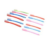 MUCKLILY Brosse à Dents Pour Adultes 12 Pièces Poils Durs Nettoyage Design Ergonomique Usage Quotidien Élimination Plaque Hygiénique Pour Toute La Famille