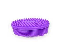 MUCKLILY Brosse de Bain Silicone de Qualité Alimentaire Brosse de Massage Douce pour Famille Accessoire de Bain Pratique et Boîte