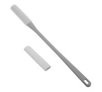 MUCKLILY Brosse Exfoliante Souple Pieds Orteils, Brosse à Orteils Manche Antidérapant, Nettoyage en Profondeur des Espaces Interdigitaux, Accessoire de Bain Polyvalent, Gris