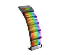 MUCKLILY Câble D’Alimentation RGB Argb 24 Broches pour Pc, Extension ATX Gainée, Éclairage LED Synchronisé, Compatible Gpu, pour Passionnés de Bricolage Informatique, Noir Multicolore