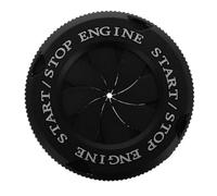 MUCKLILY Cache Du Bouton D’allumage Moteur à Rotation Effet Engrenage, Couvercle De Démarrage En Finition Noire Mate, Protection Cachée Pour Voiture, Accessoires Auto Polyvalents Saisonniers