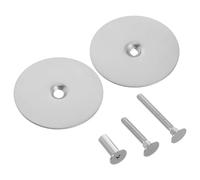 MUCKLILY Cache-trou en Acier Inoxydable 67 Mm pour Porte Plaque de Recouvrement Ronde pour Serrure et Trou de Poignée Lot de 2 pour Porte en Bois et Blindée Réparation Sécurisée