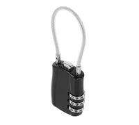 MUCKLILY Cadenas à Combinaison en Alliage de Zinc Petit Cadenas Noir Fil D’Acier Serrure à Code Réinitialisable pour Casier et Paquet à Dos Sécurisé pour Voyage et Rangement
