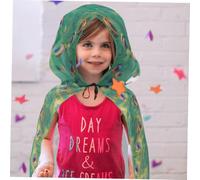 MUCKLILY Cape à Capuche Garçon Fille Halloween Déguisement Cosplay Peacock Vert et Résistant Pour Fête et Carnaval