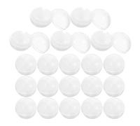 MUCKLILY Capsules Rondes en Plastique Transparentes et Blanches, 20 Pièces, Vides et Réutilisables, Compatibles Distributeurs Automatiques, Capsules Ouvrables pour Présents, Fêtes