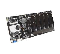 MUCKLILY Carte Mère PCB Électronique Noir 8 Gpu Mémoire Ddr3 pour Machine de Minage Interface Vga Intégrée, Chaleur et Support Pxe Boot