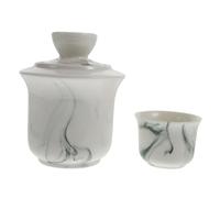 MUCKLILY Ceramic Liquor Warmer Kettle Portable Set Smooth Surface for Home Bar Restaurant Use