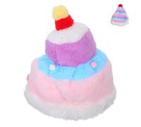 MUCKLILY Chapeau de Joyeux Anniversaire Chapeau de Gâteau en Polyester et Peluche, Léger, Doux, pour Hommes et Femmes, Fête D'anniversaire, Réunions de Famille