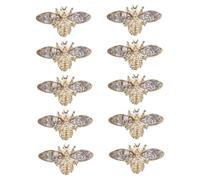 MUCKLILY Charms pour Ongles Abeilles en Métal, 10 Pièces, Décoration Vintage, Compatibles Faux Ongles et Manucures Naturelles, pour Fêtes et Mariages