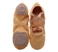 MUCKLILY Chaussures de Ballet Camel pour Adultes Semelle Antidérapante Élastique Confortables et Durables pour Danse Traditionnelle et Danse Moderne