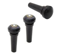 MUCKLILY Chevilles en Ébène pour Violon, Lot de 3, Pièces Détachées pour Violon, Boutons de Cordier Noir, Haute Fiabilité, Pour Violonistes et Réglage Sonore