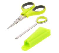 MUCKLILY Ciseaux de Pêche Trois Acier Inoxydable, Légers et Portables | Ligne de Pêche et Appâts, Format Compact, à Glisser Paquet ou Boîte, Design Multifonction ABS