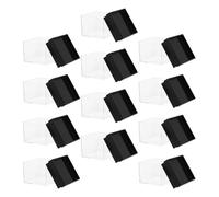 MUCKLILY Coffret de Rangement Transparent Carré 12 Pièces pour Spécimens Minéraux, Boîte d'Échantillons Résistante, Conteneurs Carrés Empilables, Protection et Exposition des Cristaux