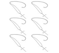 MUCKLILY Collier avec pendentif croix en acier inoxydable pour homme, 6 pièces, chaîne argentée, style chrétien