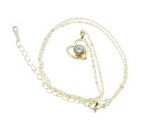 MUCKLILY Collier de Projection de Cœur Doré Pendentif 100 Langues Chaîne Fine pour Femme Bijou Romantique Saint-Valentin Présent Amour Personnalisé Accessoire Léger et Élégant