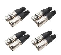 MUCKLILY Connecteur XLR à 3 Broches Mâle et Femelle, Lot de 8 Pièces, Prise de Câble Micro à Souder, Connecteur Audio pour Microphone, Accessoires Audio pour Enregistrement et Sonorisation