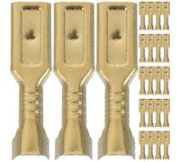 MUCKLILY Connecteurs à Fourche Mâles à Sertir 28 MM Dorés Kit de 1000 Cosses à Épissure Rapide pour Haut-Parleurs et Circuits Électriques Bornes Froides Polyvalentes pour Automobile et